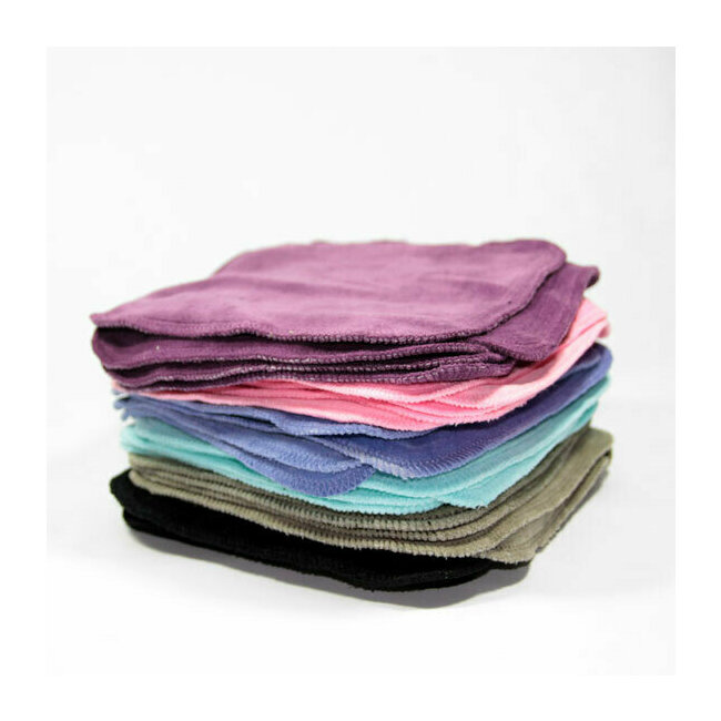 Lingettes lavables coton velours