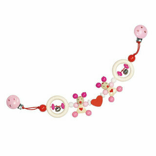 Chaine poussette souris rose Heimess
