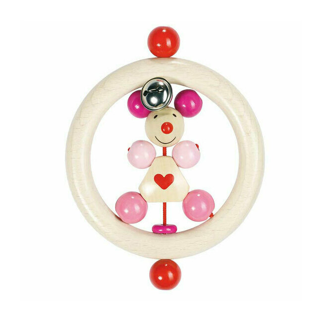 Hochet souris rose Heimess