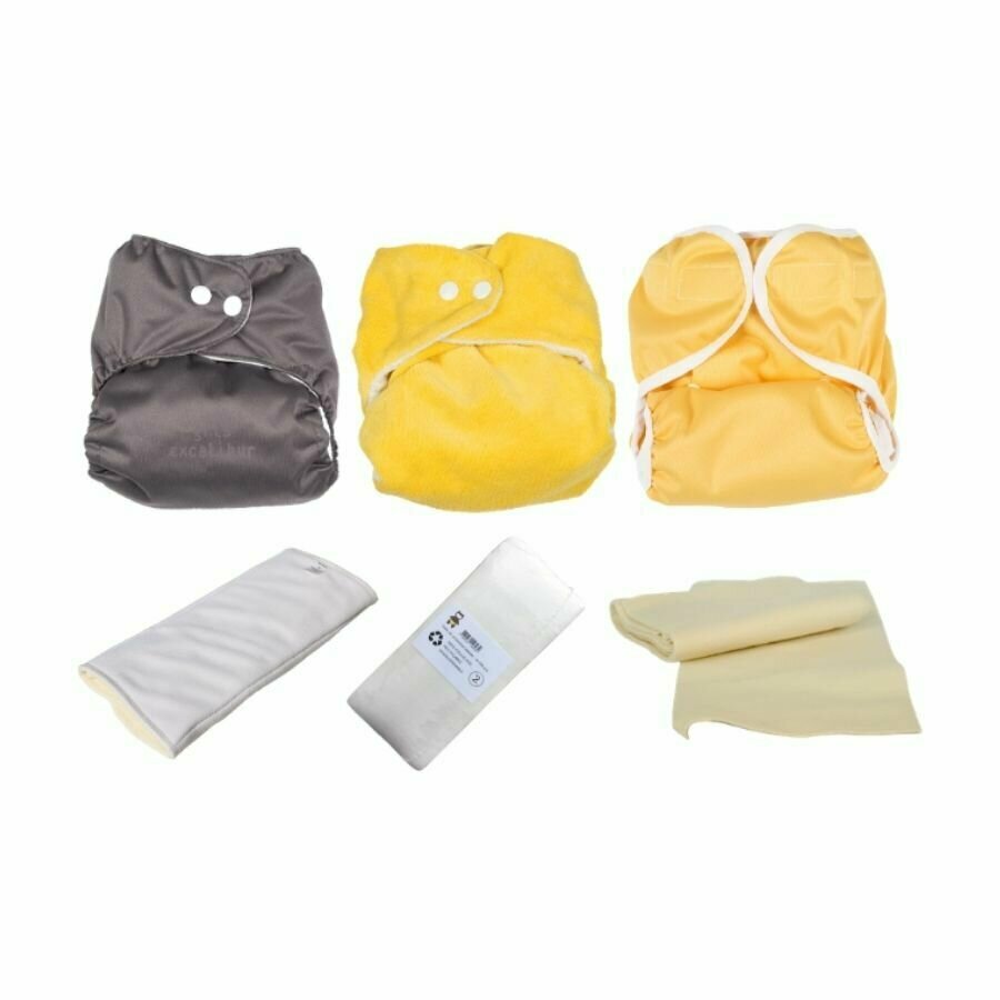 Kit Essai Couche Lavable, FainFun 4 Couches Réutilisables, Couches