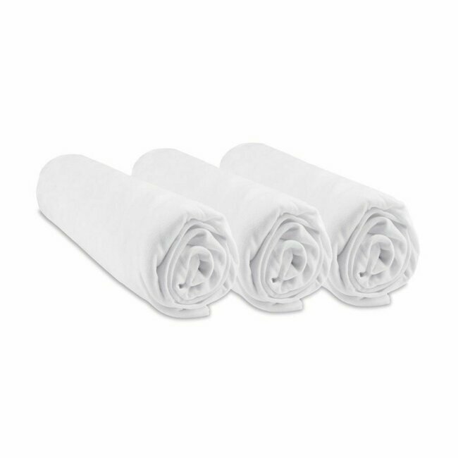 Lot de 3 draps housses viscose de bambou pour couffin 32x72 cm