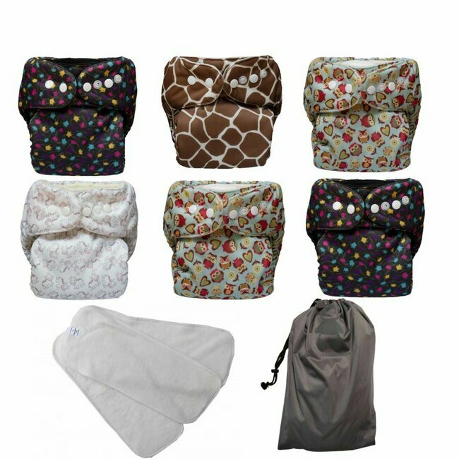 Pack Couches Lavables te1 (Tout en Un) Complet Sweet-Lili - 3-15 kg