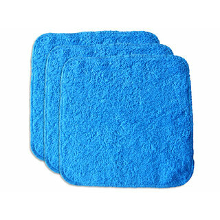 3 Lingettes bleues coton