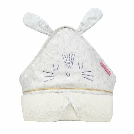 Cape de bain bébé lapin Pompom