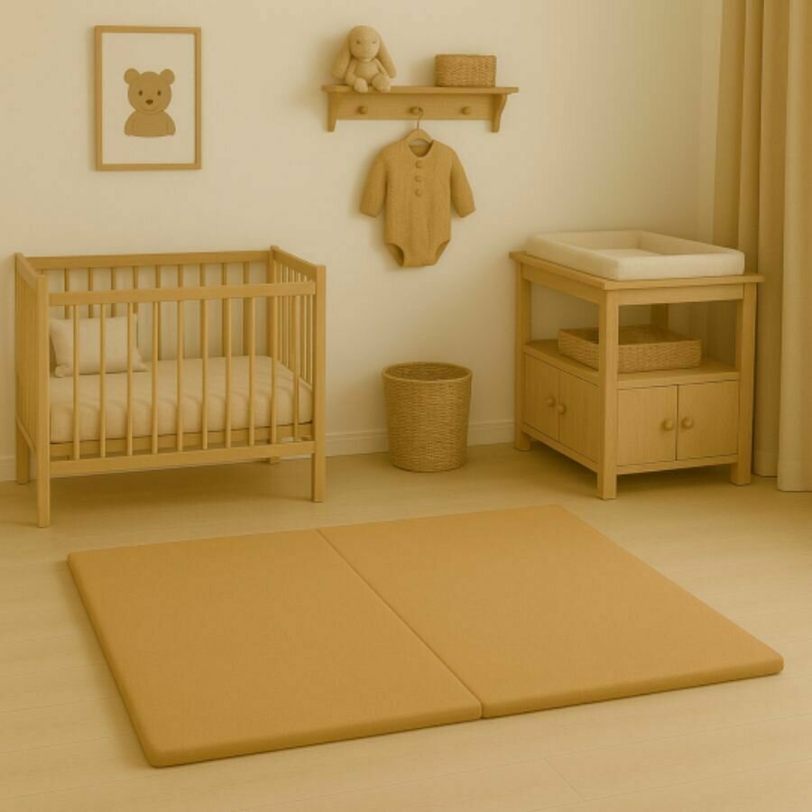Tapis de sol imperméable pour bébé Tapis de sol bébé camel