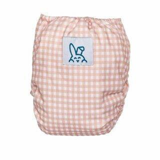 Couche lavable nouveau-né - Vichy (avec insert intégré)