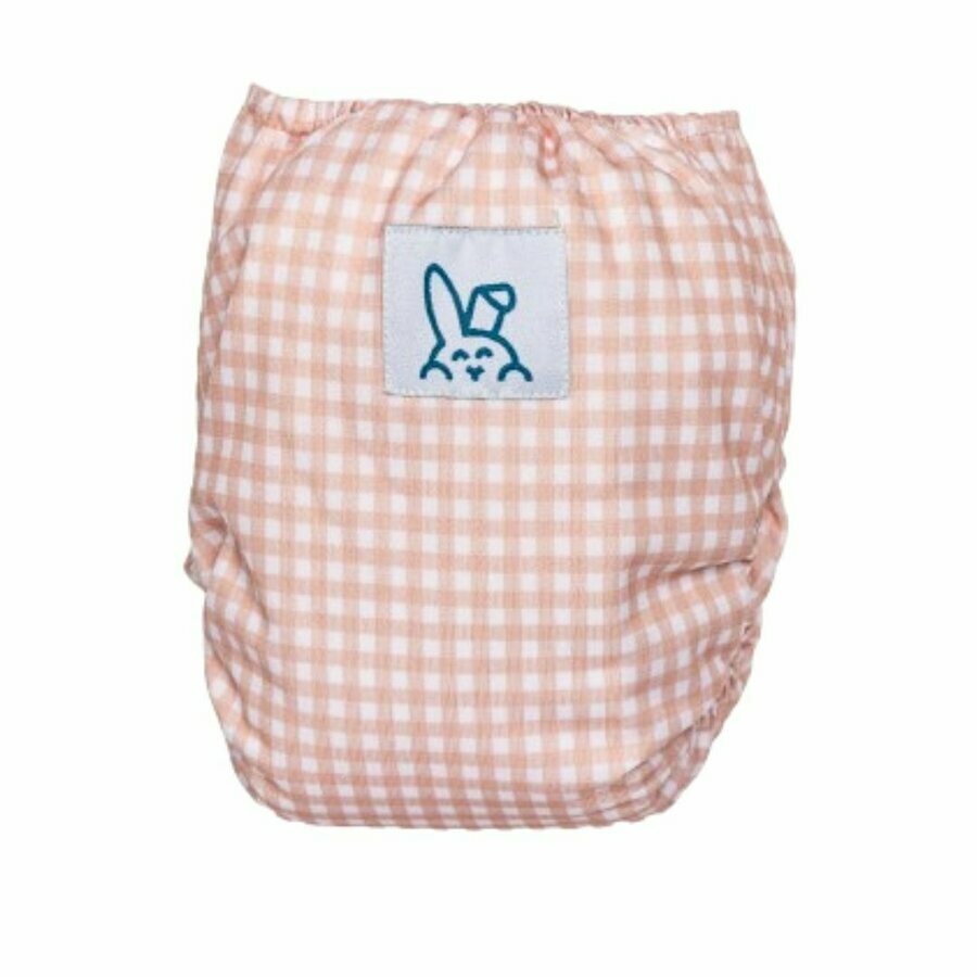 Couche lavable nouveau-né - Vichy (avec insert intégré)