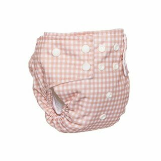 Couche lavable nouveau-né - Vichy (avec insert intégré)