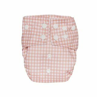 Couche lavable nouveau-né - Vichy (avec insert intégré)