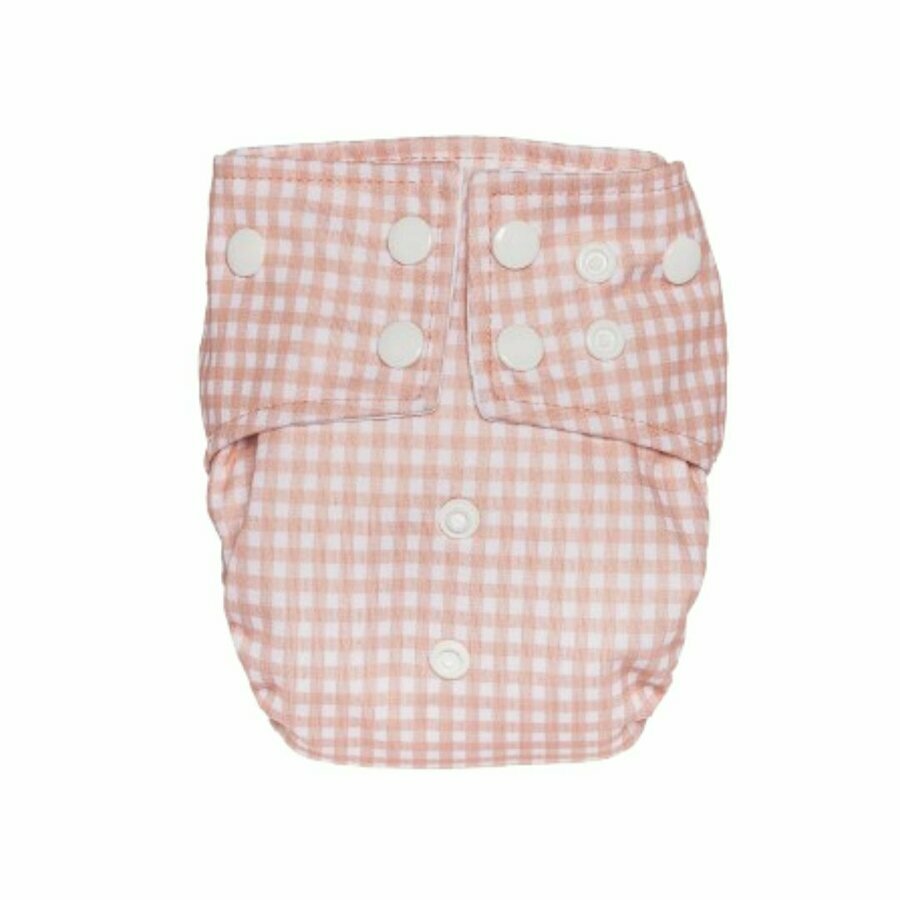 Couche lavable nouveau-né - Vichy (avec insert intégré)
