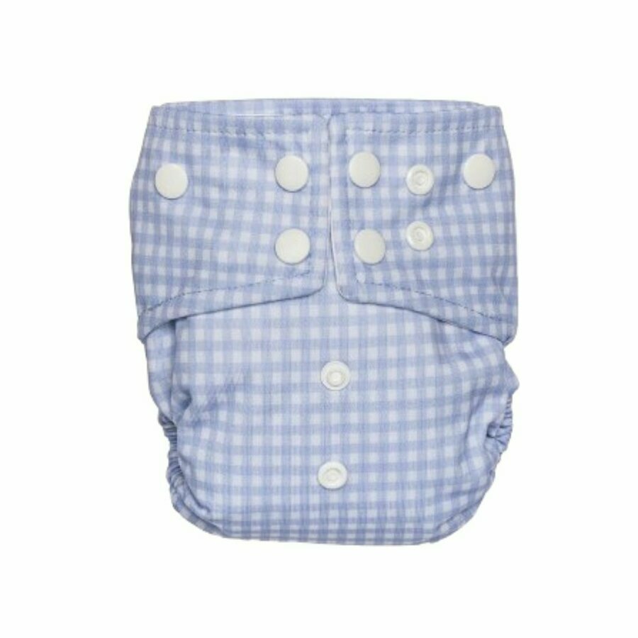Couche lavable nouveau-né - Vichy (avec insert intégré)