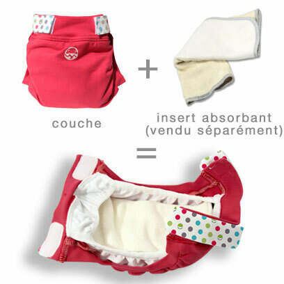 Couche Hybride Petit Pae Turquoise Taille M – Culotte Seule, Ultra-Fine, Inserts Jetables Ou Lavables